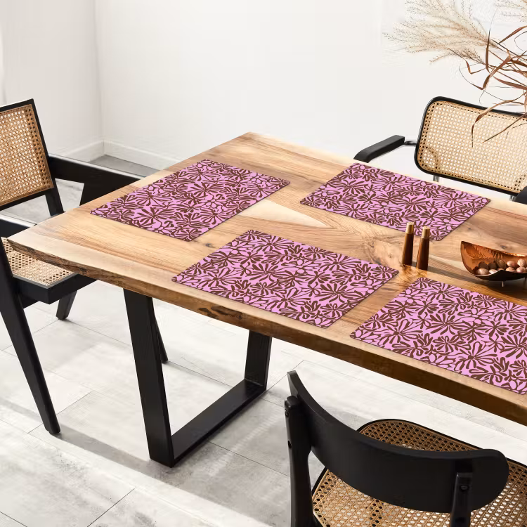Organisch - Patroon - Roze Placemat vinyl groot 368 -zzsfeer4_Kitchenyeah-website
