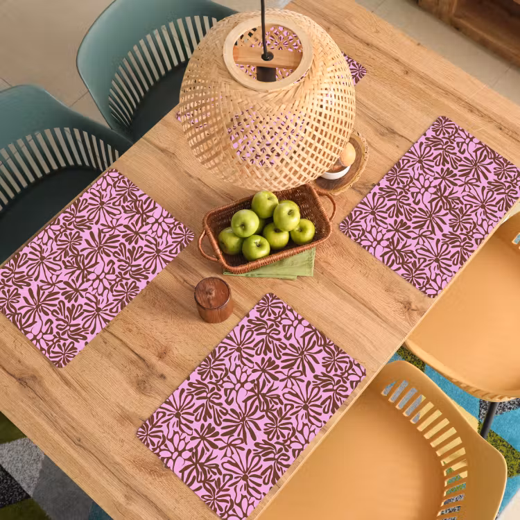 Organisch - Patroon - Roze Placemat vinyl groot 368 -zzsfeer5_Kitchenyeah-website