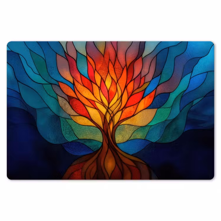 Sierglas - Boom - Rood - Vlakken Placemat vinyl groot -zzsfeer1_Kitchenyeah-website
