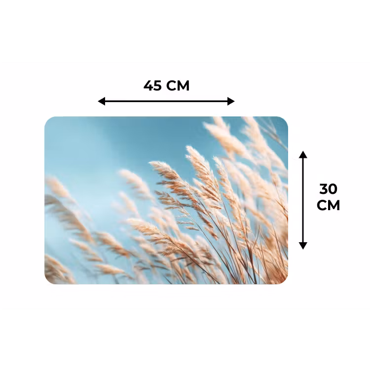 Siergras - Wind - Lichtbruin Placemat vinyl groot -specs