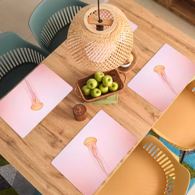 Sierlijk - Kwal - Roze Placemat vinyl groot -zzsfeer5_Kitchenyeah-website