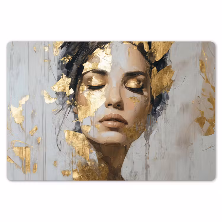 Sierlijk - Vrouw - Goud - Ogen Placemat vinyl groot -zzsfeer1_Kitchenyeah-website