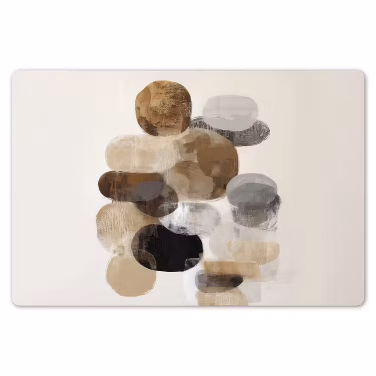 Ovaal - Kleurvlakken - Penseelstreken Placemat vinyl groot -zzsfeer1_Kitchenyeah-website
