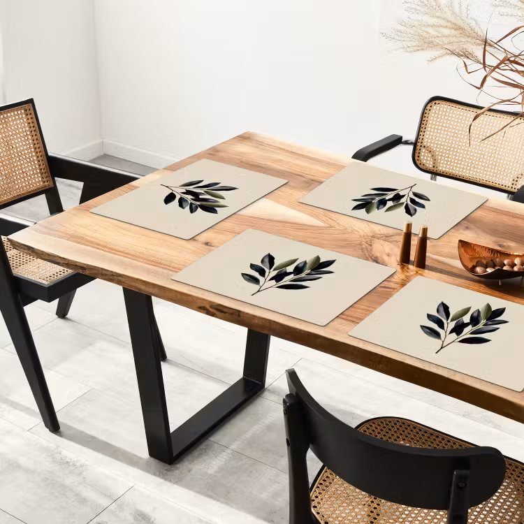 Ovaal - Olijfgroen - Simpel Placemat vinyl groot -zzsfeer4_Kitchenyeah-website