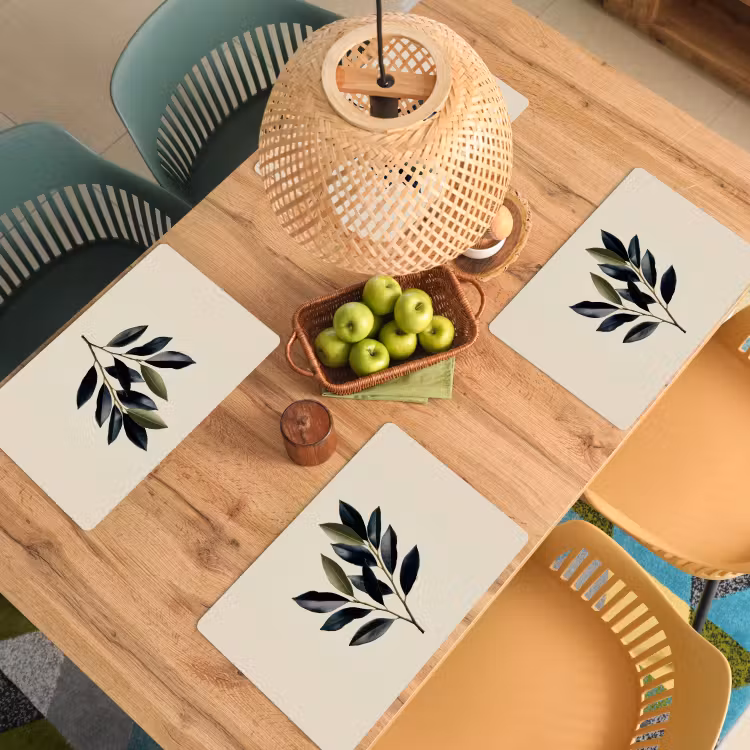 Ovaal - Olijfgroen - Simpel Placemat vinyl groot -zzsfeer5_Kitchenyeah-website