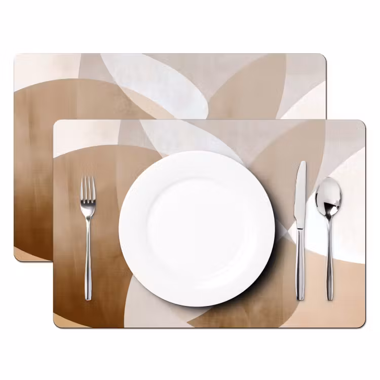 Ovale vormen - Transparant - Zachte overgang Placemat vinyl groot -zzsfeer2_Kitchenyeah-website