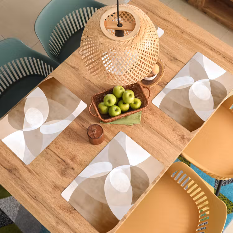 Ovale vormen - Transparant - Zachte overgang Placemat vinyl groot -zzsfeer5_Kitchenyeah-website