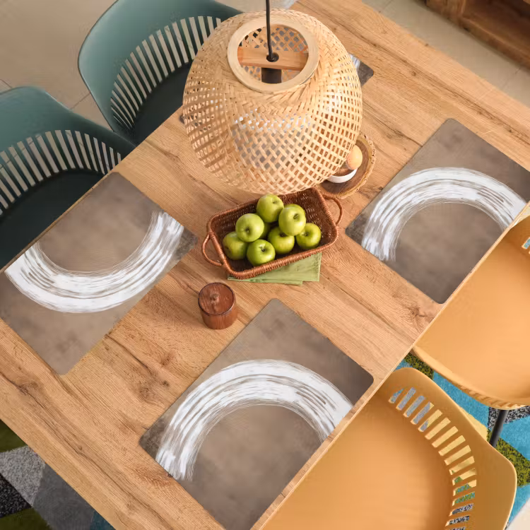 Verf - Bruin - Japandi Placemat vinyl groot -zzsfeer5_Kitchenyeah-website
