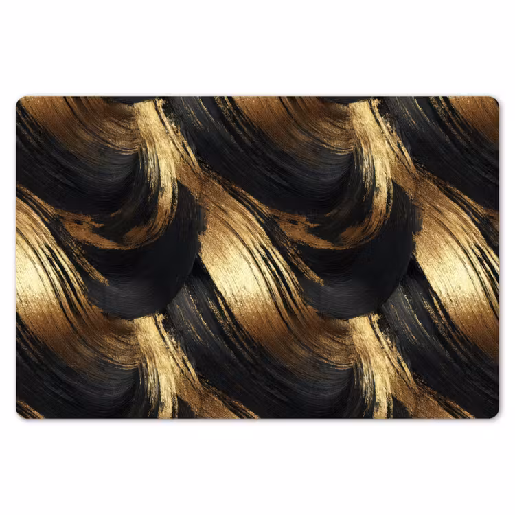 Verfstreken - Abstract - Goud - Zwart Placemat vinyl groot 368 -zzsfeer1_Kitchenyeah-website