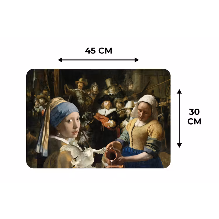 Schilderij - Oude Meesters - Zwaan Placemat vinyl groot -specs
