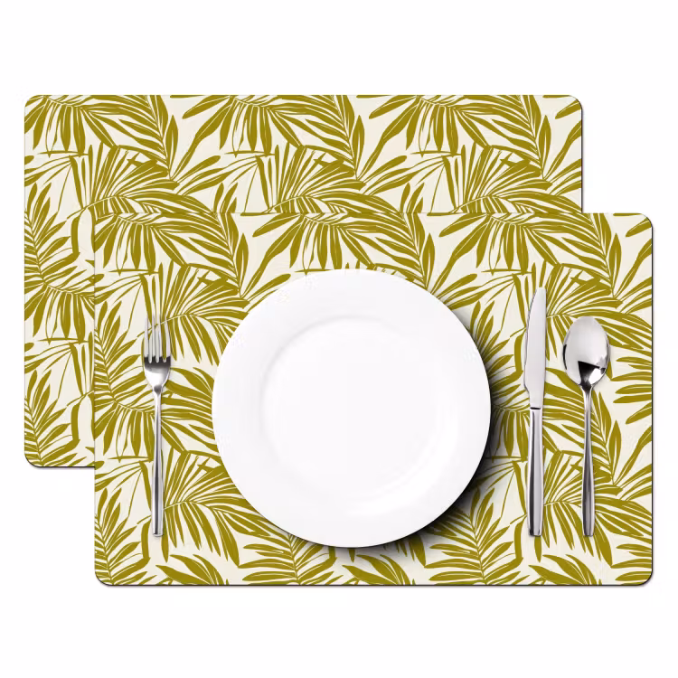 Palmblad - Patroon - Groen Placemat vinyl groot 368 -zzsfeer2_Kitchenyeah-website