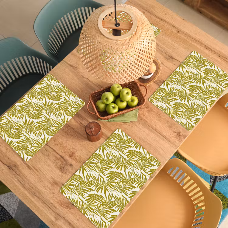 Palmblad - Patroon - Groen Placemat vinyl groot 368 -zzsfeer5_Kitchenyeah-website