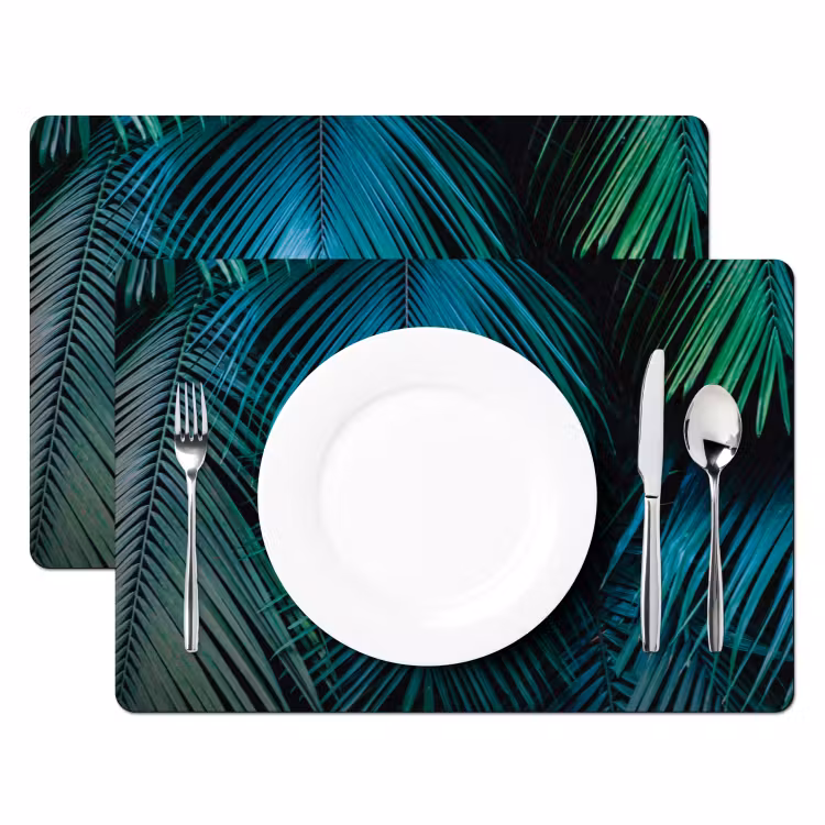 Palmblad - Tropisch - Natuur - Jungle Placemat vinyl groot -zzsfeer2_Kitchenyeah-website
