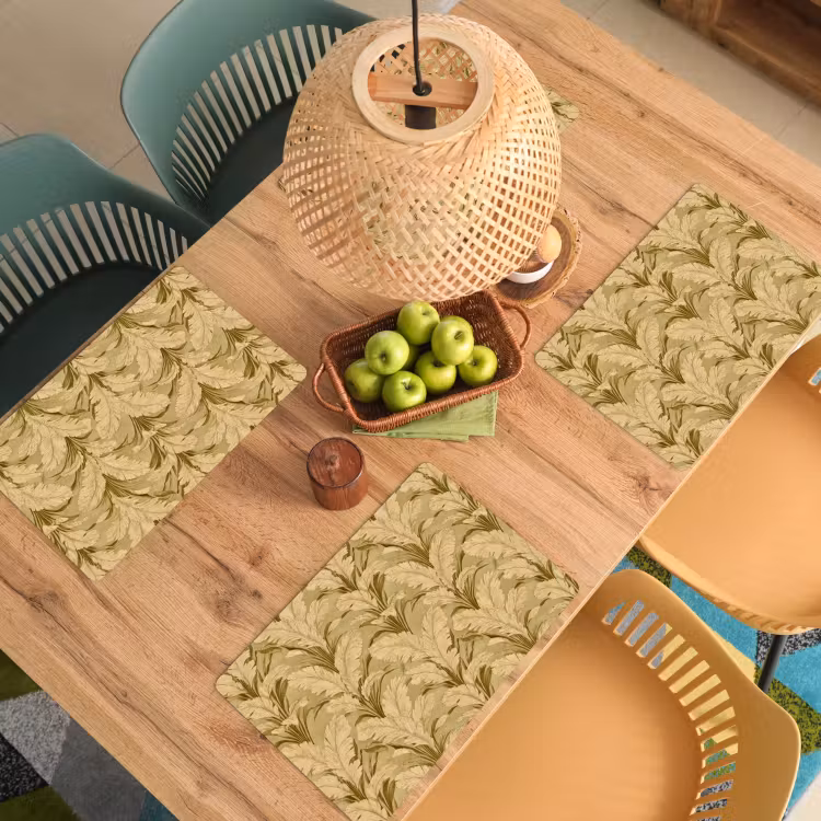 Palmbladeren - Klassiek - Groen Placemat vinyl groot 368 -zzsfeer5_Kitchenyeah-website