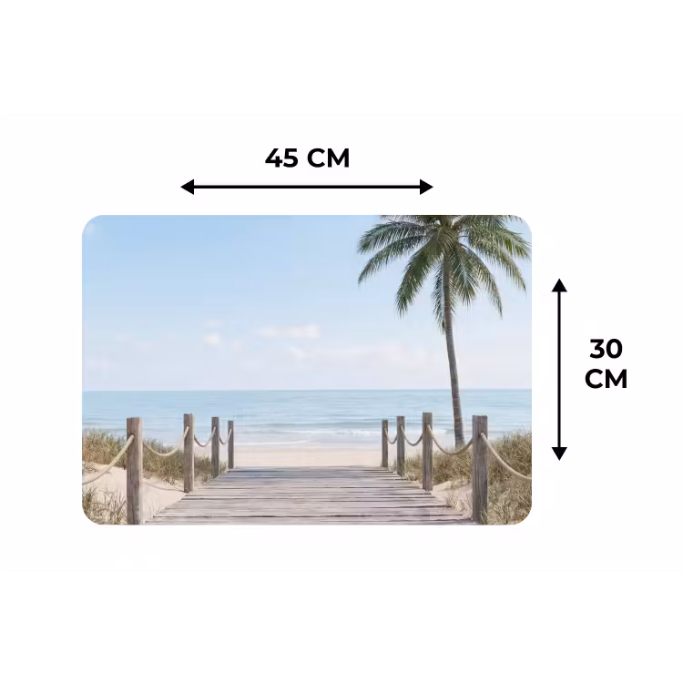 Palmbomen - Pad - Horizon Placemat vinyl groot -specs