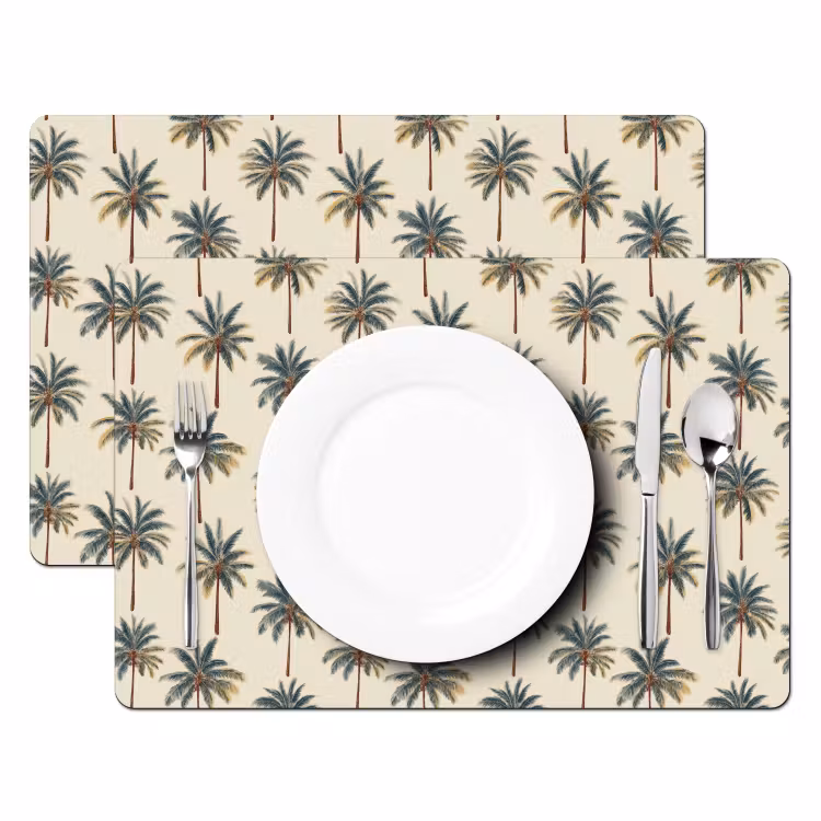 Palmbomen - Tropisch - Groen Placemat vinyl groot 368 -zzsfeer2_Kitchenyeah-website