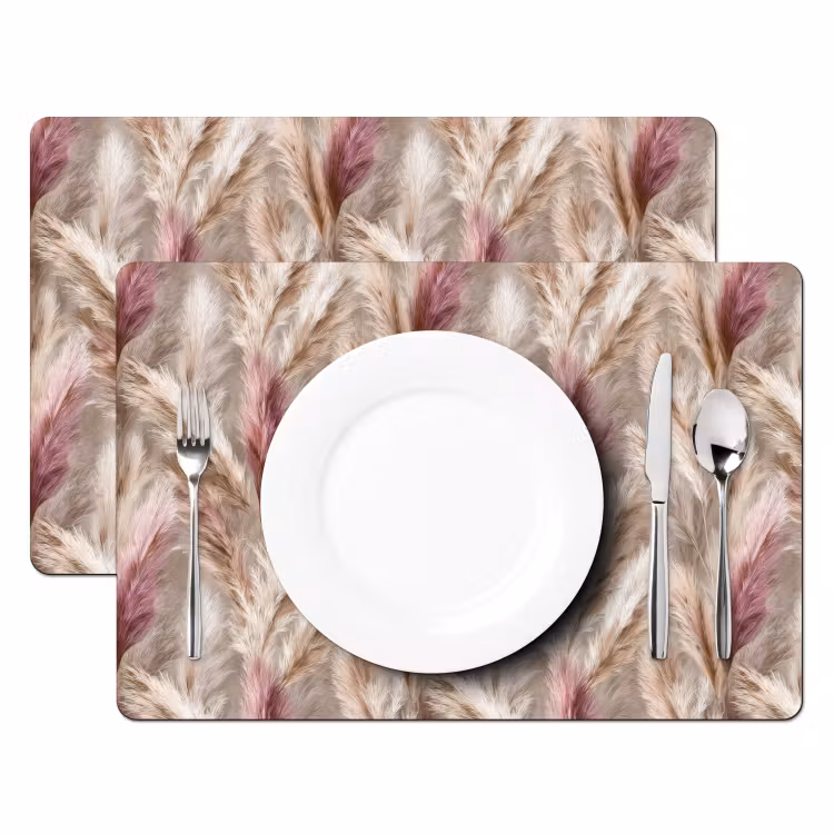 Pampasgras - Pluizig - Kleurrijk Placemat vinyl groot 368 -zzsfeer2_Kitchenyeah-website