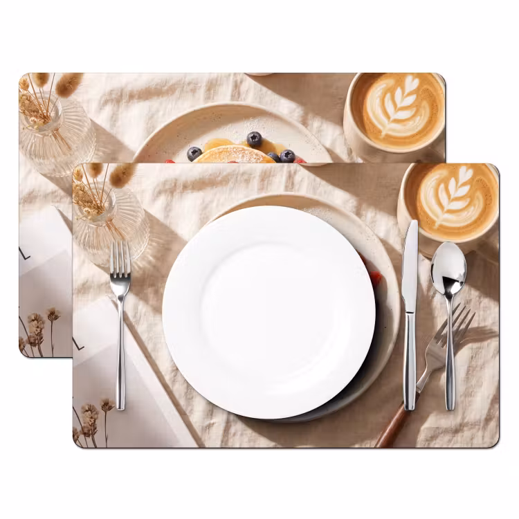 Pannenkoeken - Bessen - Ontbijt - Modern - Beige Placemat vinyl groot -zzsfeer2_Kitchenyeah-website
