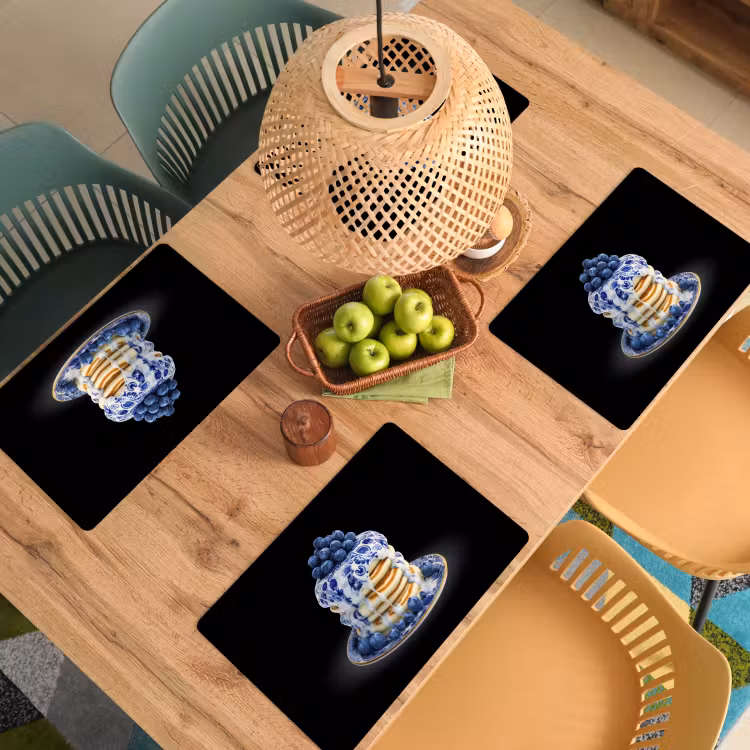 Pannenkoeken - Blauwe Bessen - Bord Placemat vinyl groot -zzsfeer5_Kitchenyeah-website