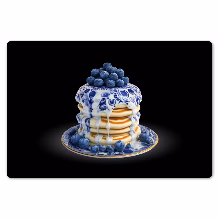 Pannenkoeken - Blauwe Bessen - Bord Placemat vinyl groot -zzsfeer1_Kitchenyeah-website