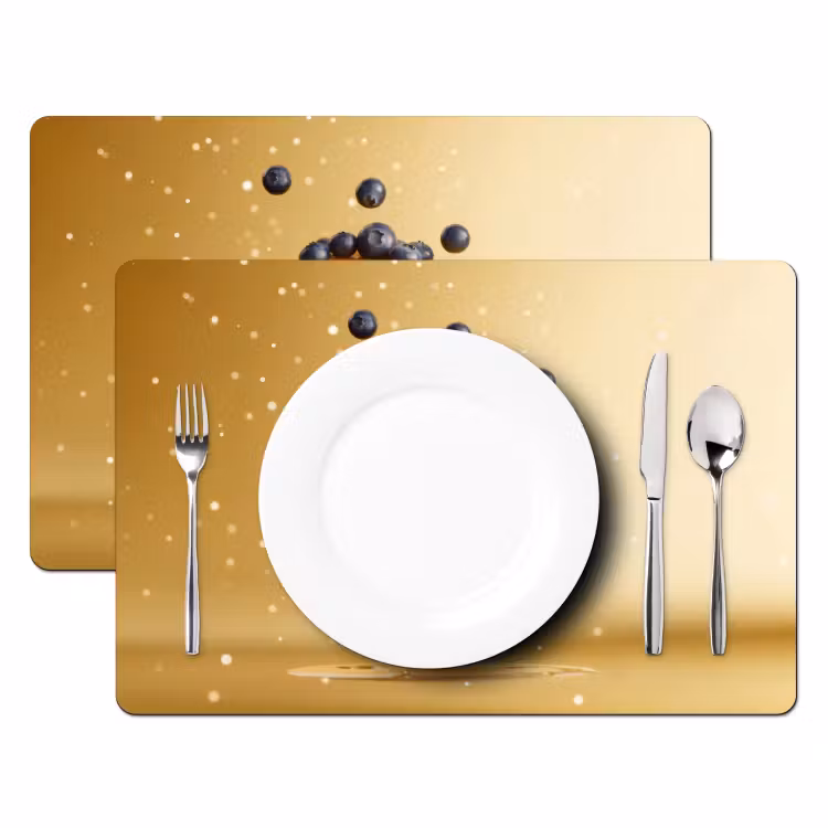 Pannenkoeken - Eten - Honing - Geel Placemat vinyl groot -zzsfeer2_Kitchenyeah-website