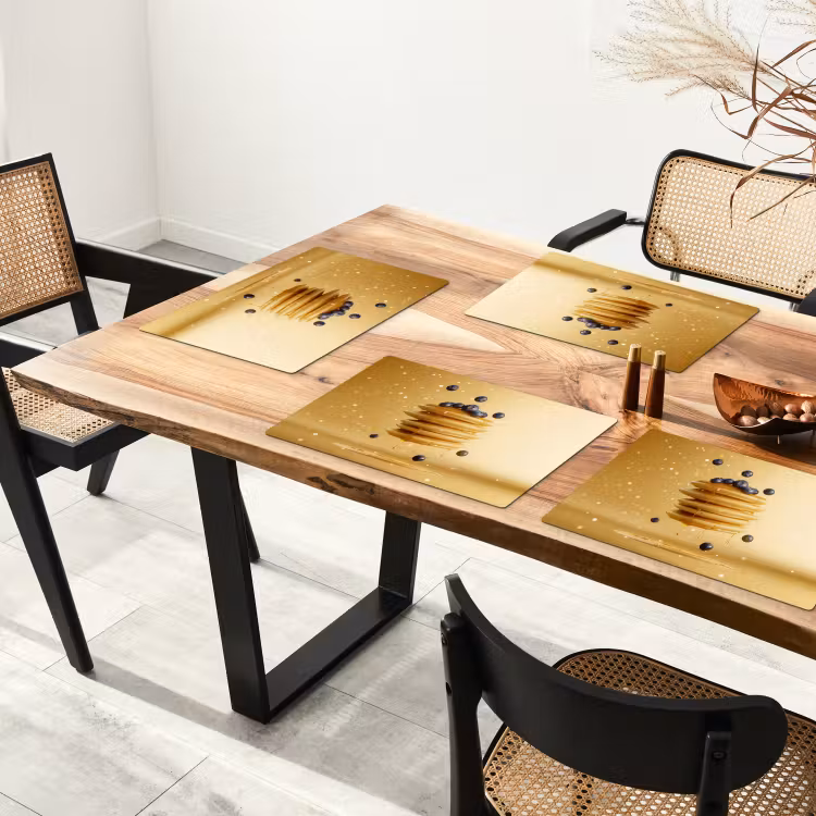 Pannenkoeken - Eten - Honing - Geel Placemat vinyl groot -zzsfeer4_Kitchenyeah-website