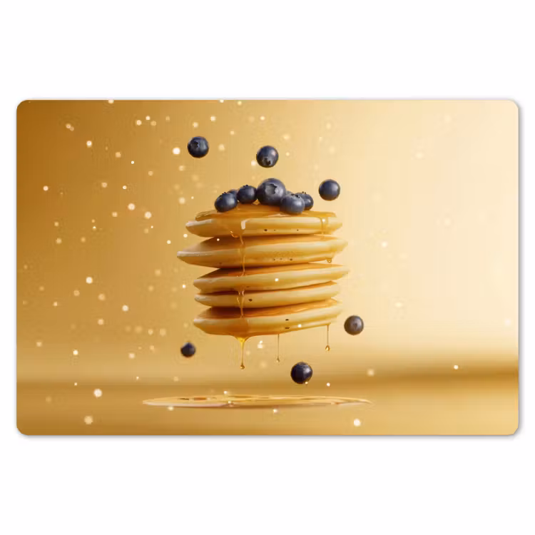 Pannenkoeken - Eten - Honing - Geel Placemat vinyl groot -zzsfeer1_Kitchenyeah-website