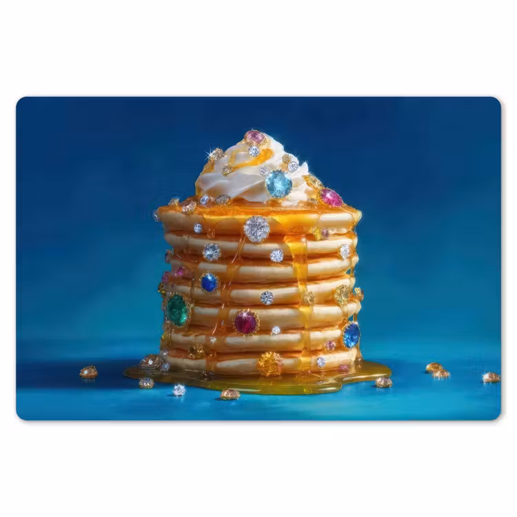 Pannenkoeken - Steentjes - Glitter - Slagroom Placemat vinyl groot -zzsfeer1_Kitchenyeah-website