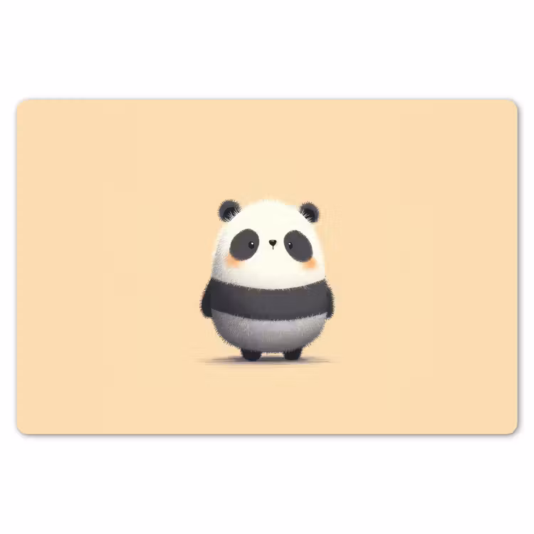 Panda - Beige - Minimalistisch Placemat vinyl groot -zzsfeer1_Kitchenyeah-website