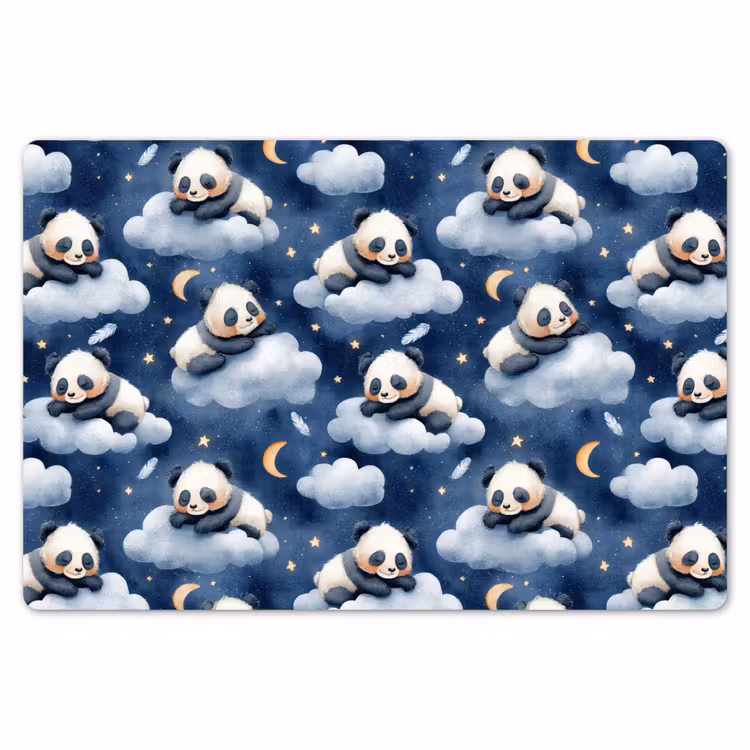 Panda's - Slapen - Blauw Placemat vinyl groot 368 -zzsfeer1_Kitchenyeah-website