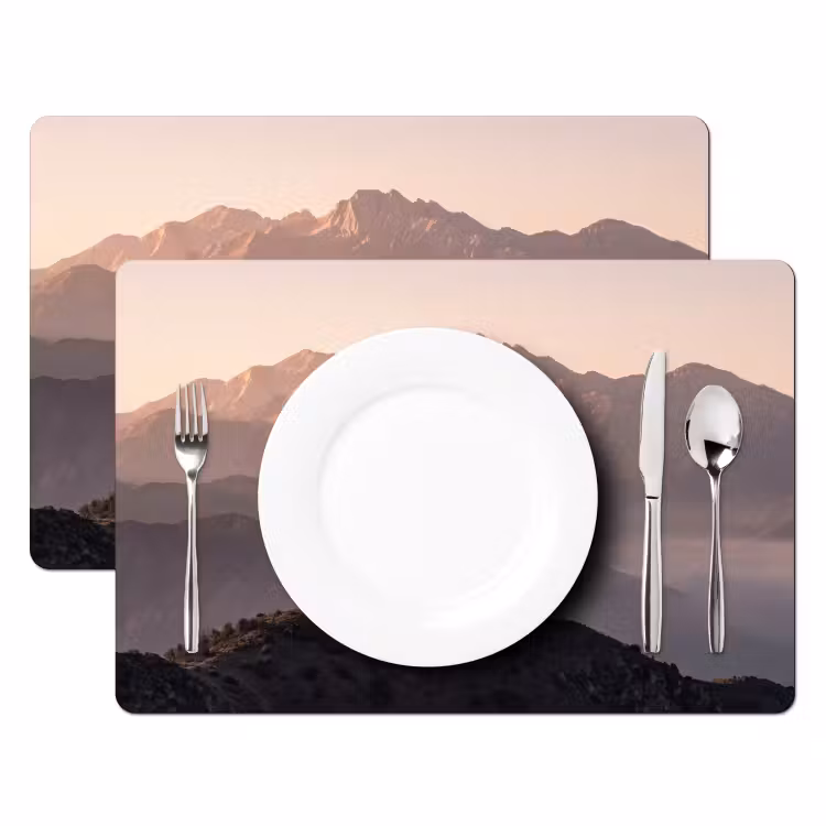 Panorama - Landschap - Bergen Placemat vinyl groot -zzsfeer2_Kitchenyeah-website