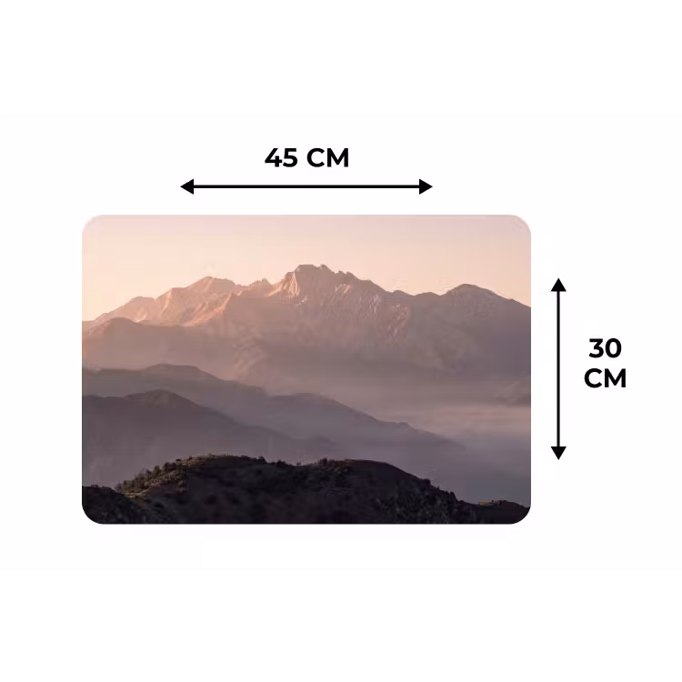 Panorama - Landschap - Bergen Placemat vinyl groot -specs