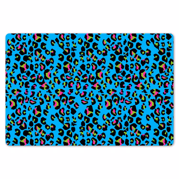 Panter - Blauw - Neon Placemat vinyl groot 368 -zzsfeer1_Kitchenyeah-website