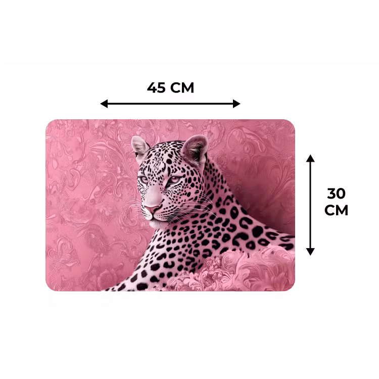 Panter - Luxe - Roze Placemat vinyl groot -specs