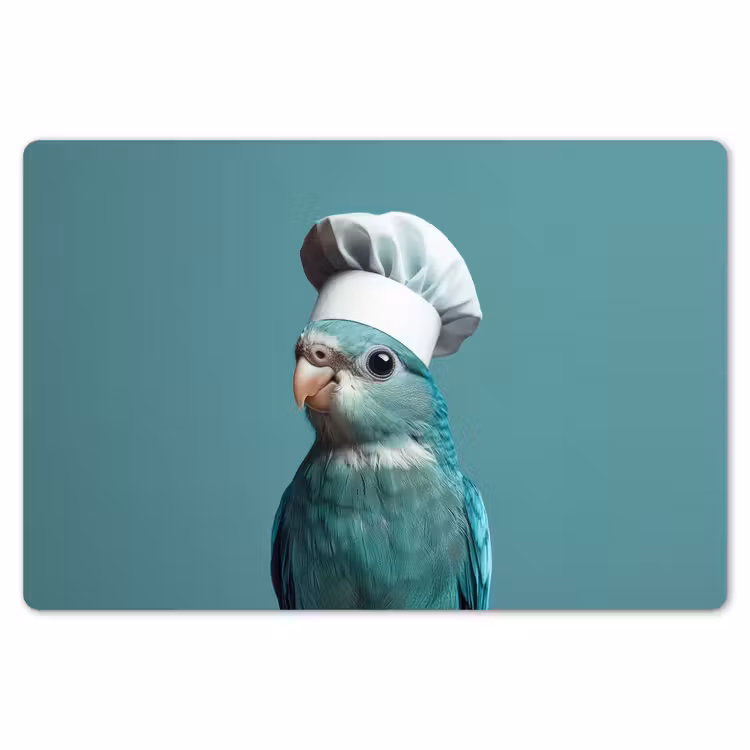Parkiet - Vogel - Koksmuts - Cute Placemat vinyl groot -zzsfeer1_Kitchenyeah-website