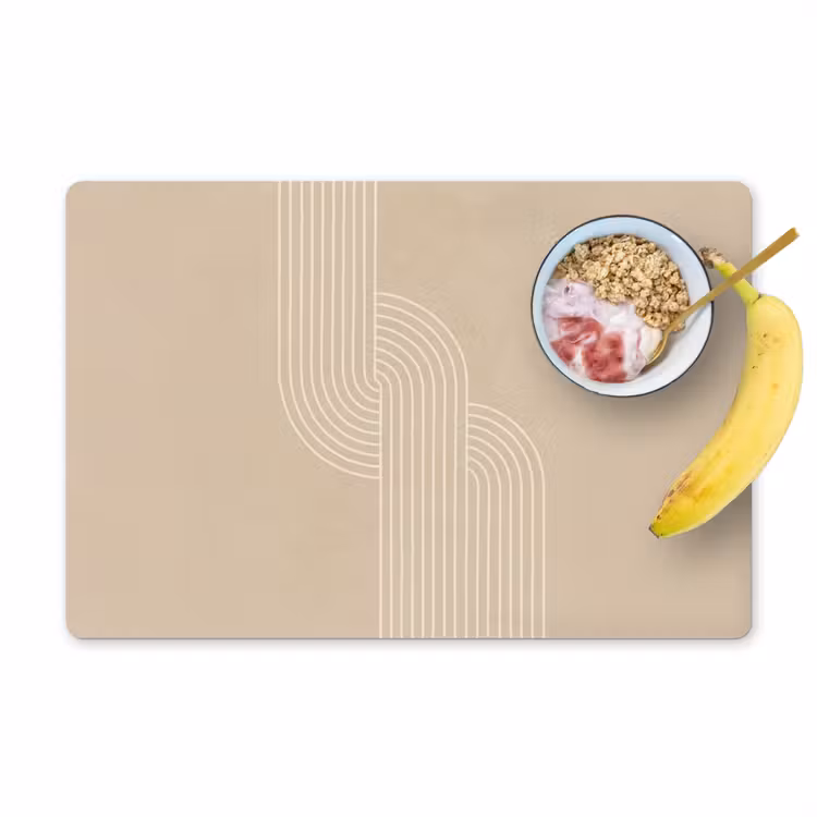 Parallelle lijnen - Lichte textuur - Beige Placemat vinyl groot -zzzproduct_Kitchenyeah-website