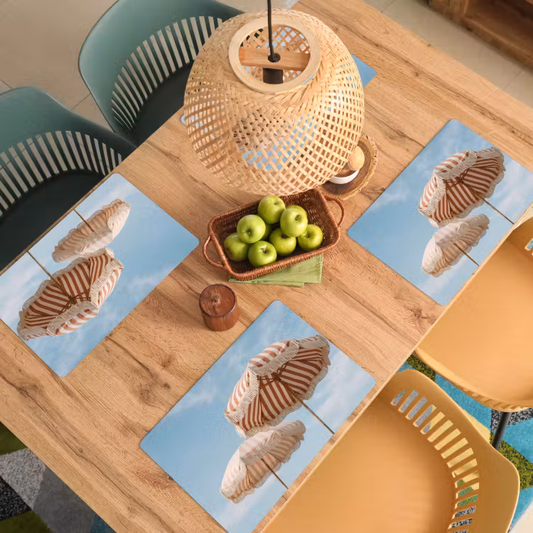 Parasol - Lucht - Rood Placemat vinyl groot -zzsfeer5_Kitchenyeah-website