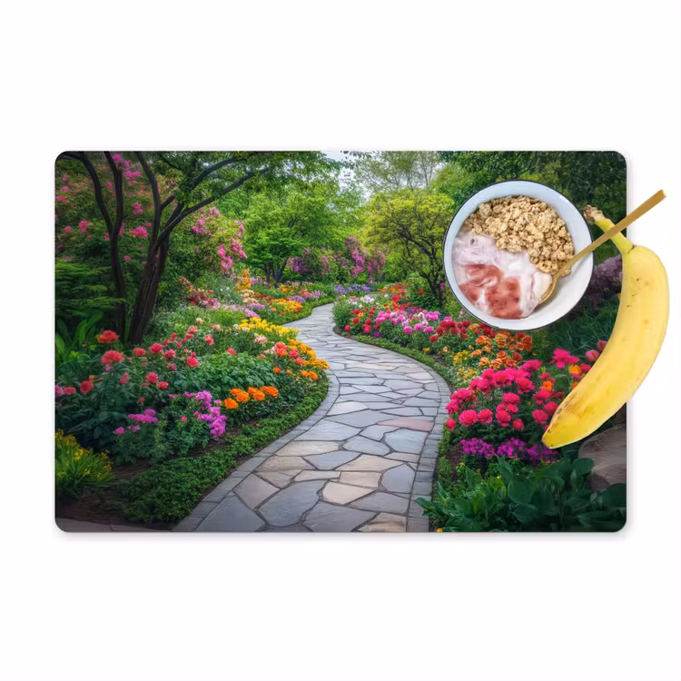 Park - Bloemen - Tuin Placemat vinyl groot -zzzproduct_Kitchenyeah-website