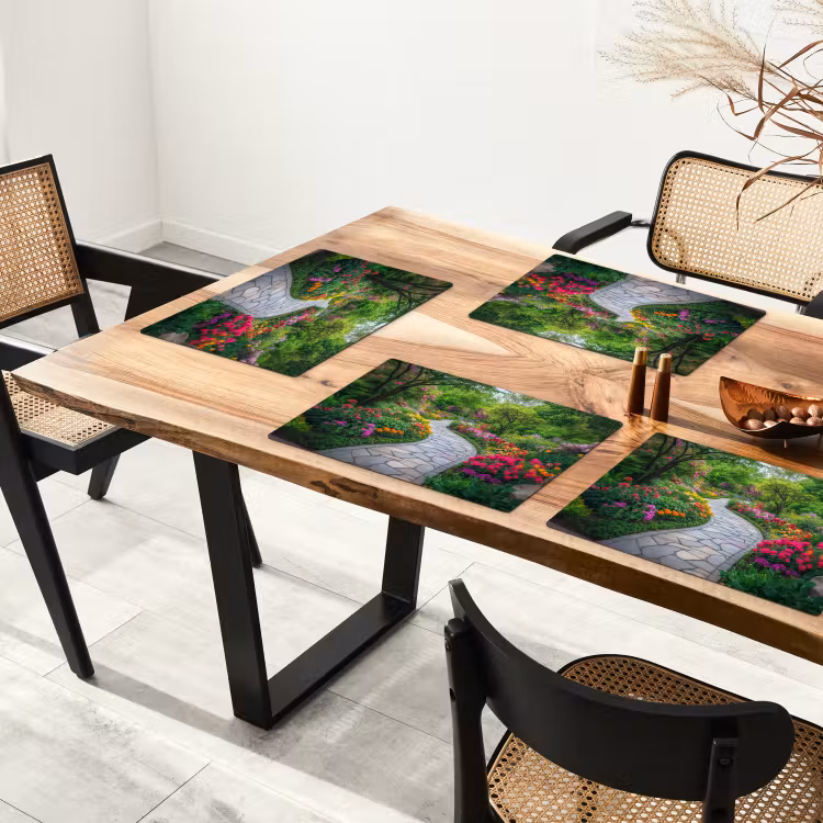 Park - Bloemen - Tuin Placemat vinyl groot -zzsfeer4_Kitchenyeah-website