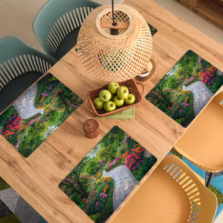 Park - Bloemen - Tuin Placemat vinyl groot -zzsfeer5_Kitchenyeah-website