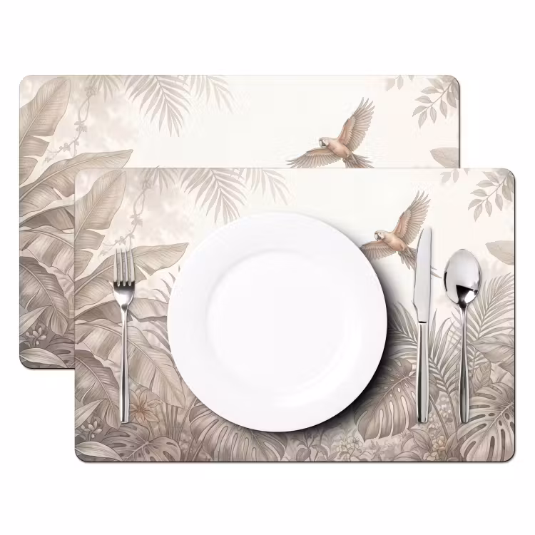 Papagaai - Jungle - Tropisch Placemat vinyl groot -zzsfeer2_Kitchenyeah-website