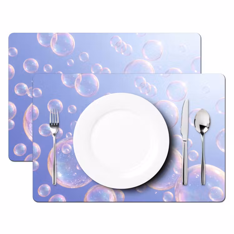 Pastel - Bubbels - Dromerig Placemat vinyl groot -zzsfeer2_Kitchenyeah-website