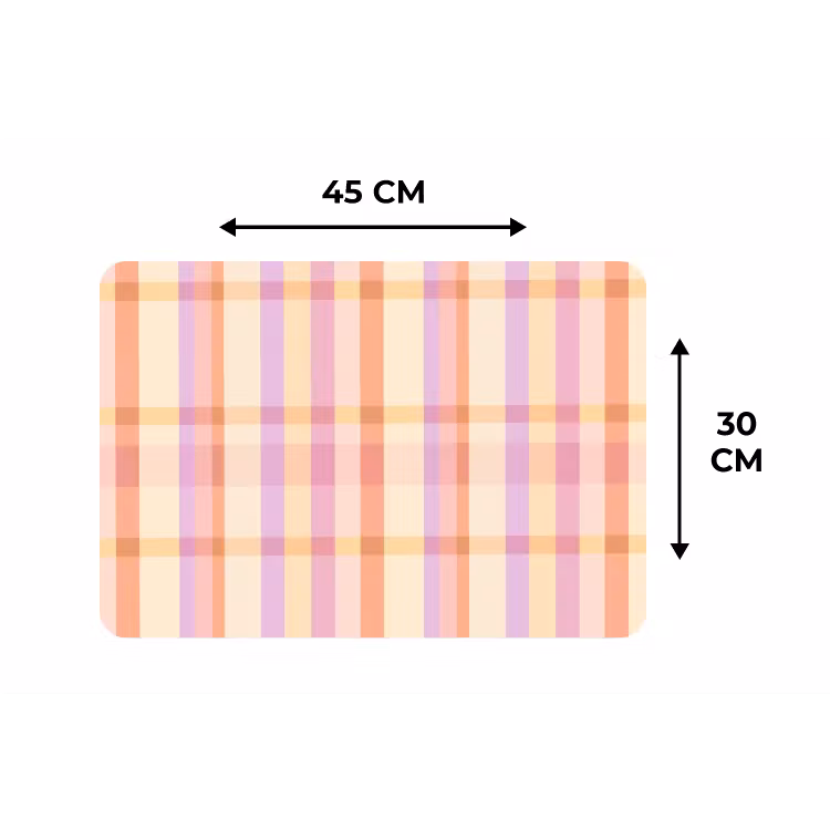 Pastel - uitpatroon - Geometrisch Placemat vinyl groot 368 -specs