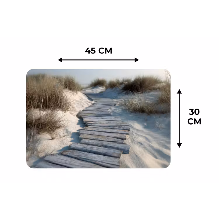 Pad - Planken - Duinen - Gras Placemat vinyl groot -specs