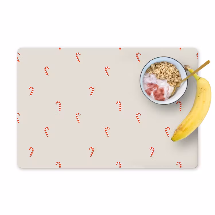 Patroon - Zuurstokken - Beige Placemat vinyl groot 368 -zzzproduct_Kitchenyeah-website