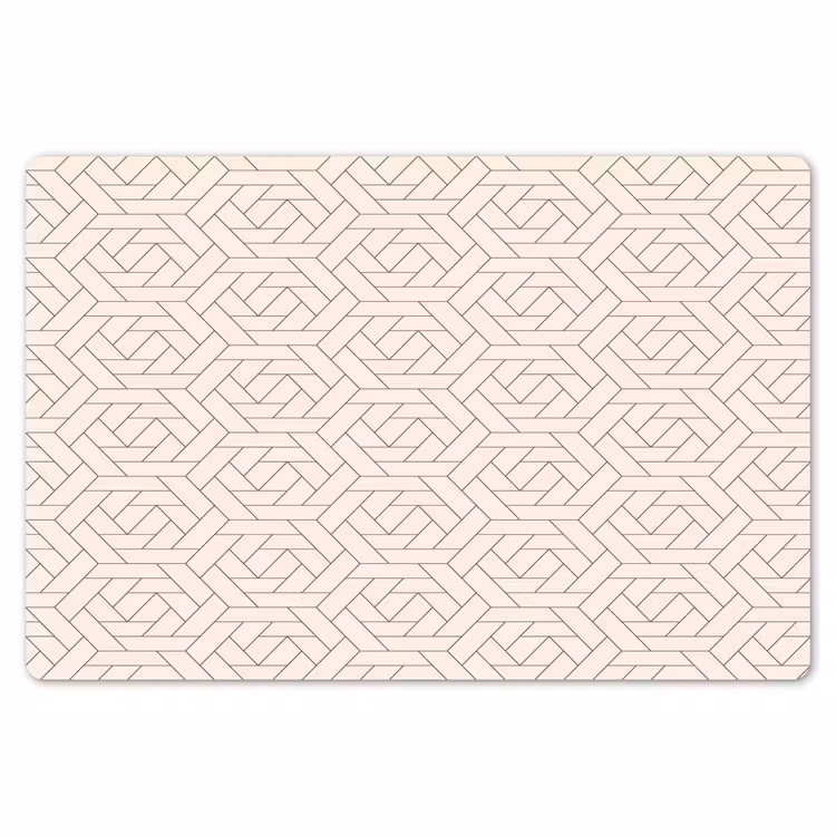 Patroon - Beige - Lijnen - Bruin Placemat vinyl groot 368 -zzsfeer1_Kitchenyeah-website