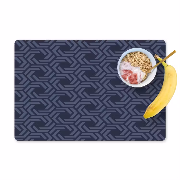 Patroon - Blauw - Geometrisch Placemat vinyl groot 368 -zzzproduct_Kitchenyeah-website