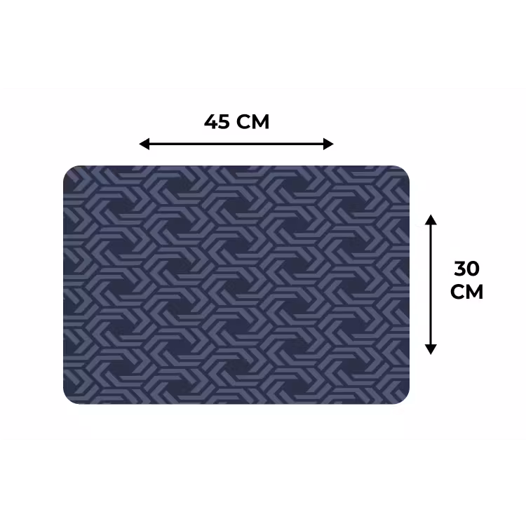 Patroon - Blauw - Geometrisch Placemat vinyl groot 368 -specs