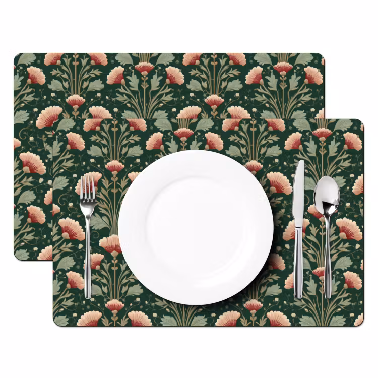 Patroon - Botanisch - Kleurrijk Placemat vinyl groot 368 -zzsfeer2_Kitchenyeah-website