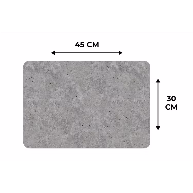 Patroon - Cement - Beton Placemat vinyl groot 368 -specs